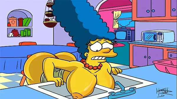 Tampilkan The Simpsons Hentai - Marge Sexy (GIF mendorong Film