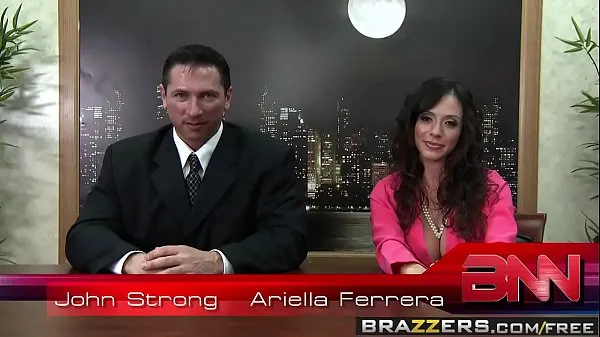 Brazzers - Big Tits at Work - Fuck The News scene starring Ariella Ferrera, Nikki Sexx and John Str Drive Filmlerini göster