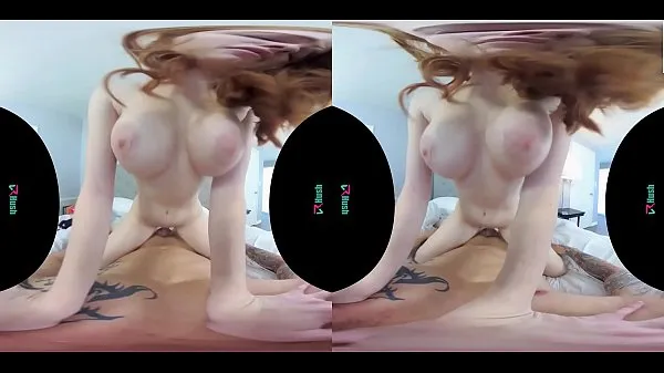 Tampilkan VRHUSH Redhead Scarlett Snow rides a big dick in VR mendorong Film