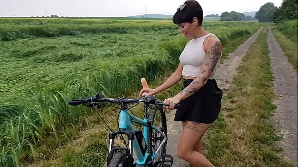 Show Premiere! Bicycle fucked in public horny drive Movies