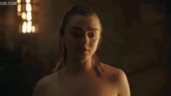 แสดง Maisie Williams/Arya Stark Hot Scene-Game Of Thrones ขับเคลื่อนภาพยนตร์