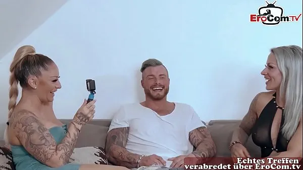Vis German port milf at anal threesome ffm with tattoo drev-film