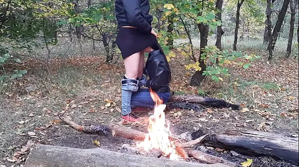 Show Beautiful public sex in the forest by the fire - Lesbian Illusion Girls drive Movies
