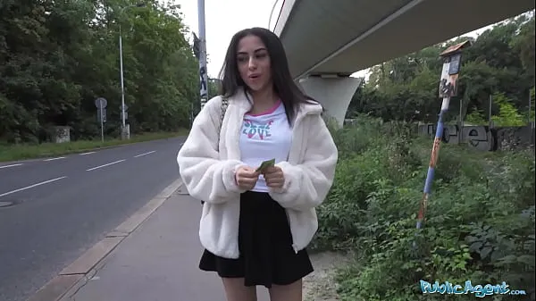 Show Public Agent - Pretty British Brunette Teen Sucks and Fucks big cock outside after nearly getting run over by a runaway Fake Taxi drive Movies