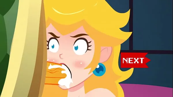 Show Princess Peach Very sloppy blowjob, deep throat and Throatpie - Games drive Movies